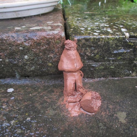dissolving clay figure